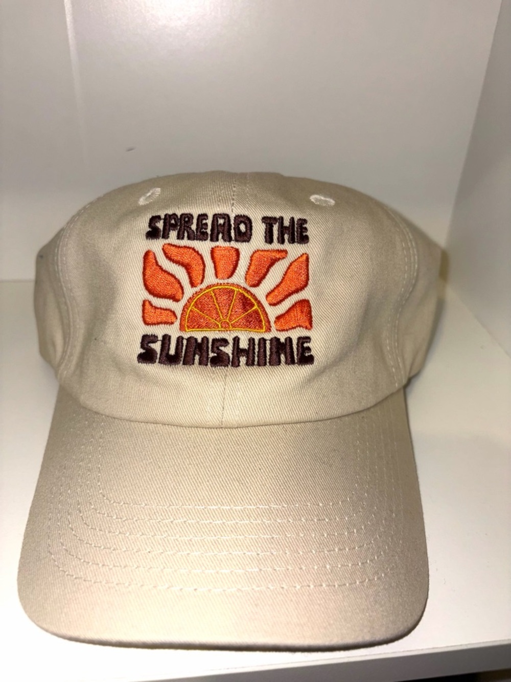 Sweetgreen Limited Edition Embroidered Beige Cotton Baseball Cap Hat